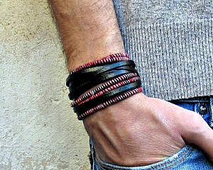 unisex boho δερμάτινο βραχιόλι