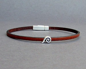 Wave Bracelet Mens Tiny Leather Bracelet Ocean Wave Dainty Bracelet Boyfriend Gift Customized On Your Wrist width 3mmFathers day gift