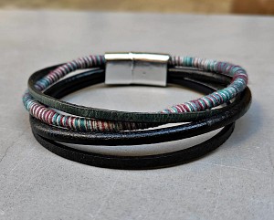 Ανδρικό Boho Βραχιόλι Απο Δέρμα