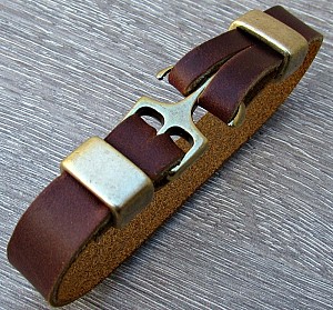 Βραχιόλι ναυτικό δερμάτινο