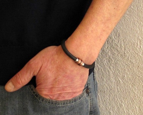 Ανδρικό Βραχιόλι Απο Δέρμα Με Μαγνήτη