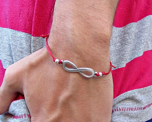 Unisex βραχιόλι μακραμέ με το άπειρο