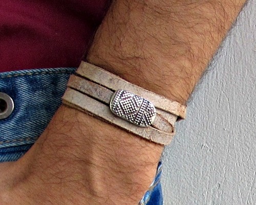 unisex δερμάτινο βραχιόλι boho