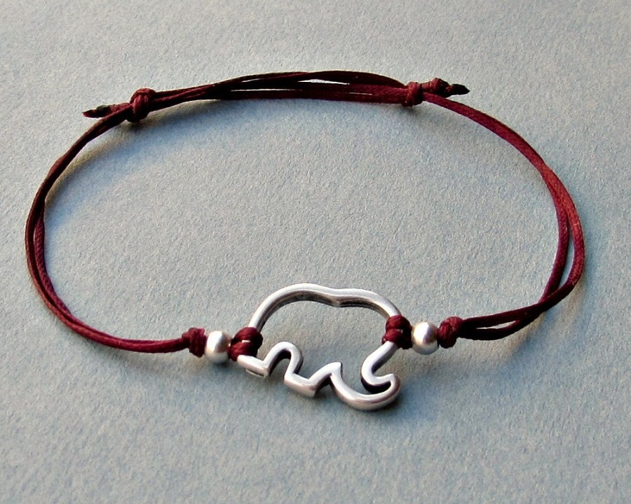 βραχιόλι unisex μακραμέ με ελέφαντα