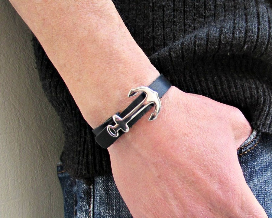 Ατσάλινο Βραχίολι Άγκυρα Για Άνδρες